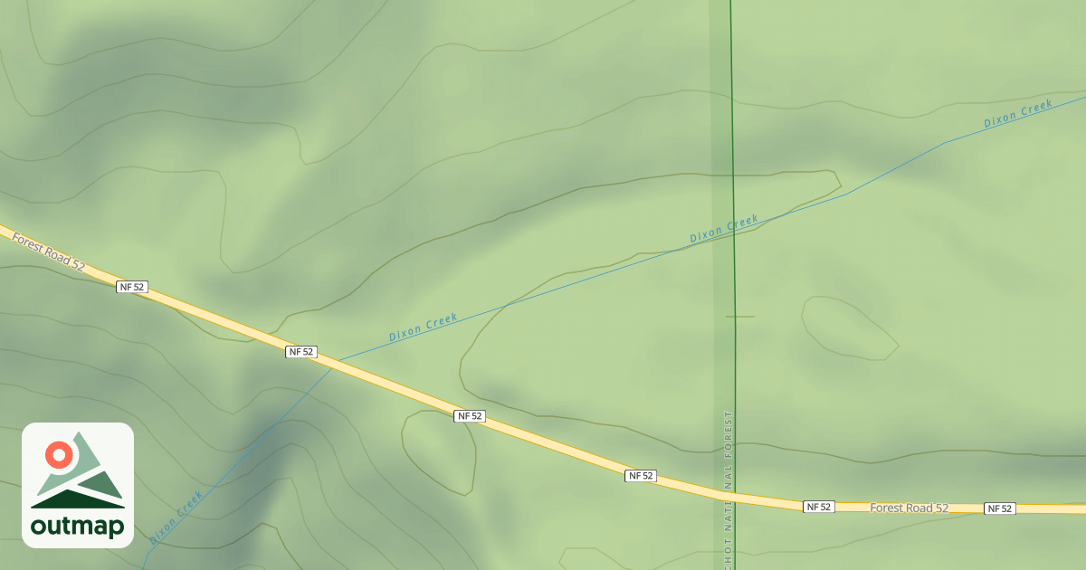 Map of DIXON CREEK