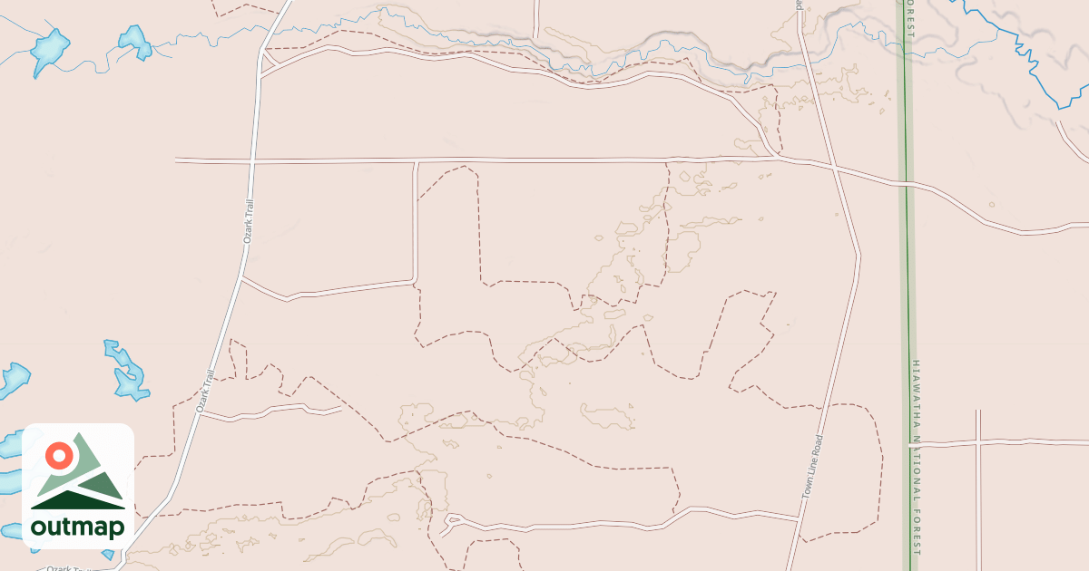 Map of Brevort-trout Lake Motorcycle Trail