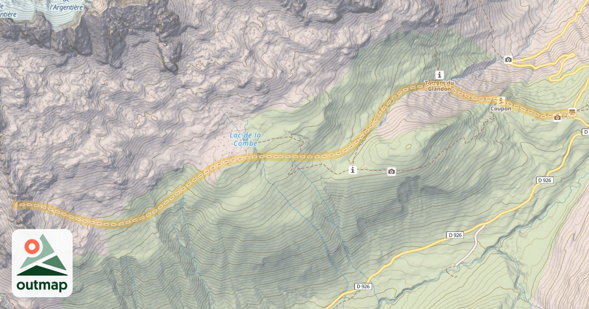 Map of Brèche du Pin — Col du Glandon