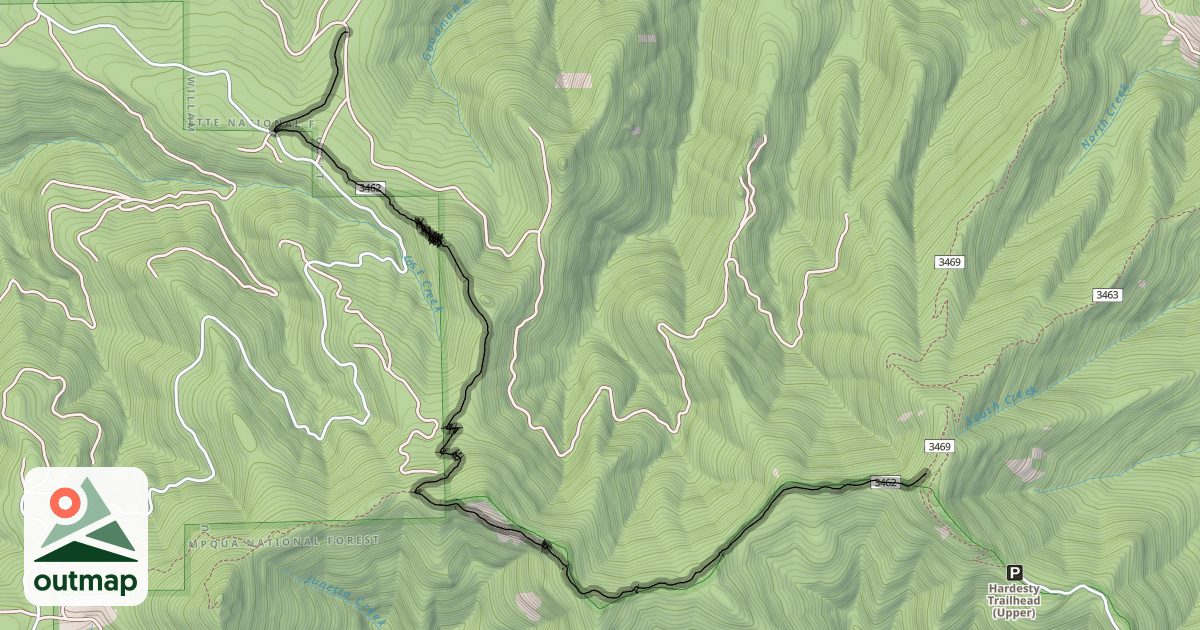 Map of Sawtooth Trail