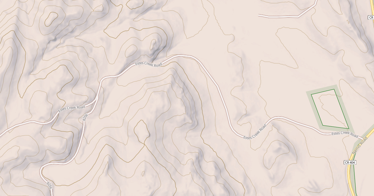 Map preview of ESTES CREEK