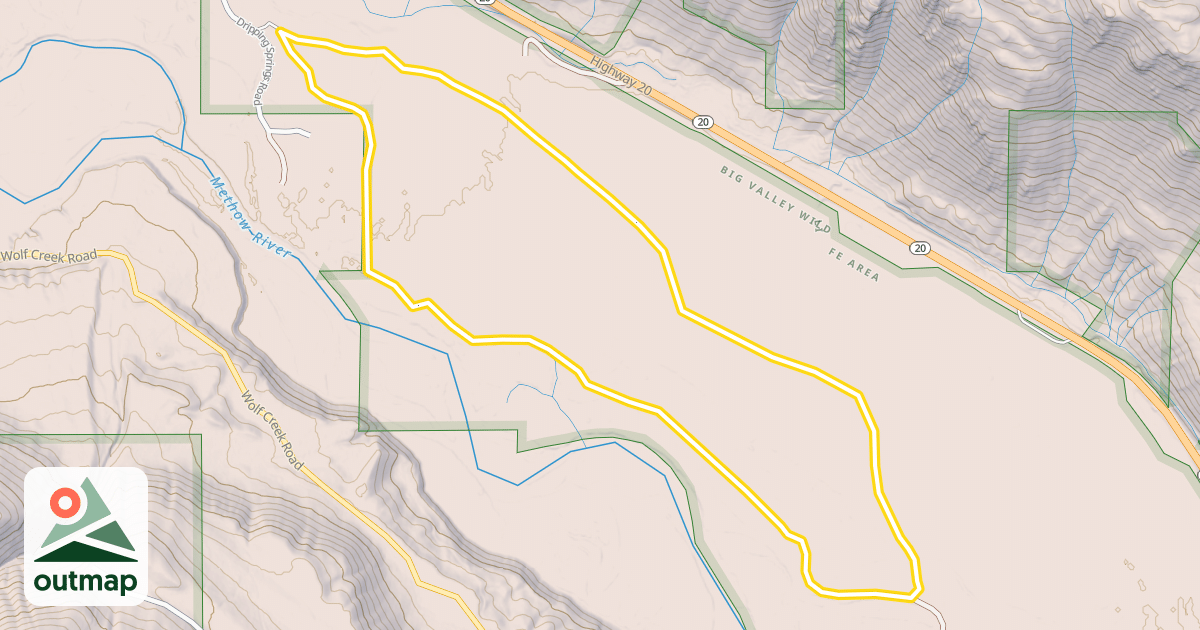 Map of Big Valley (Inner Loop)