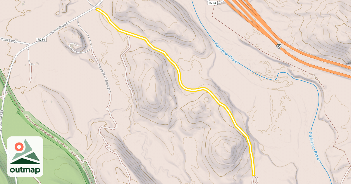 Map of Forest Road 5400-403