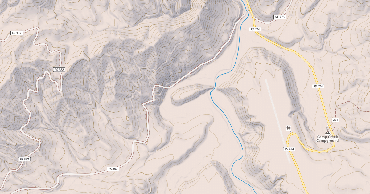 Map preview of Cougar Creek