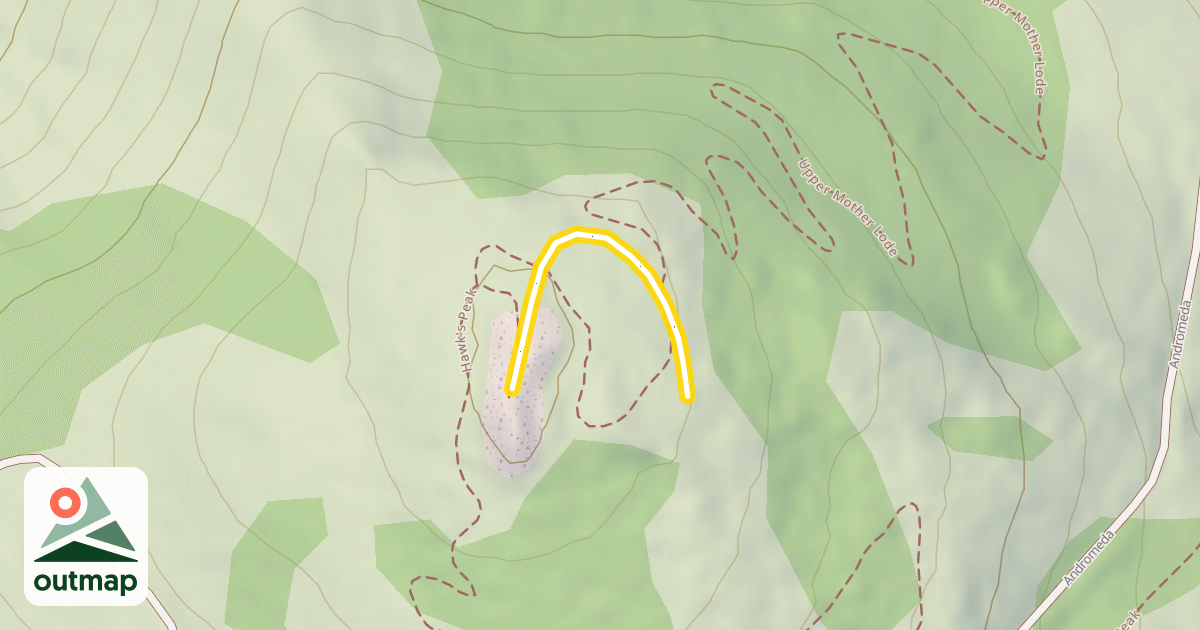Map of Hawk's Peak