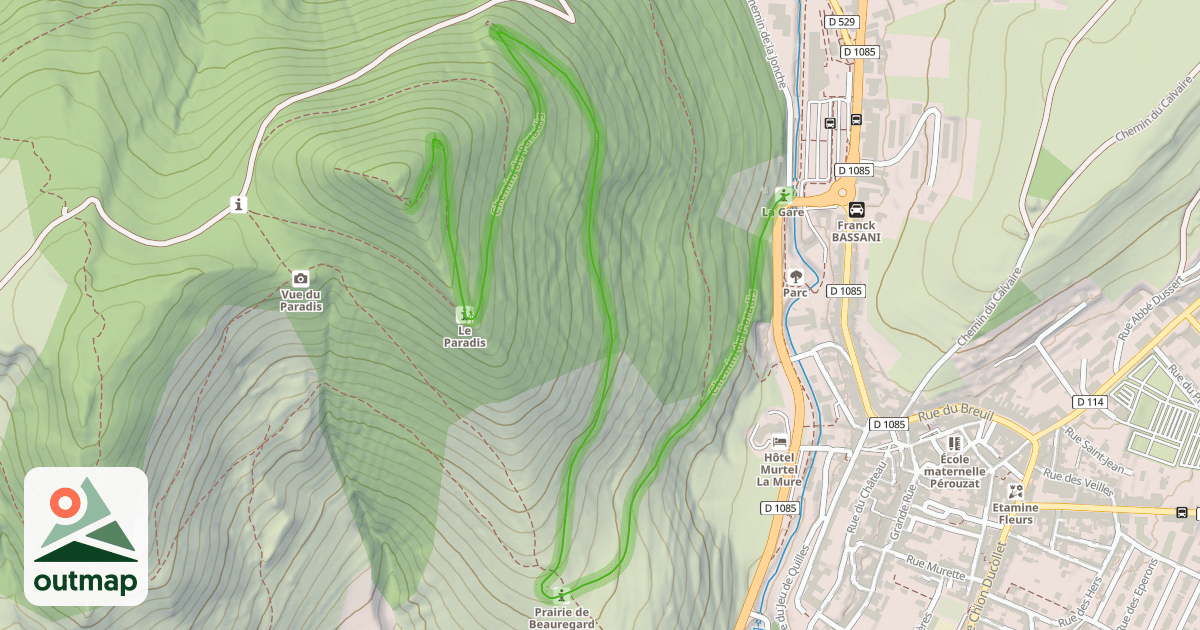 Map of Chemin du Paradis