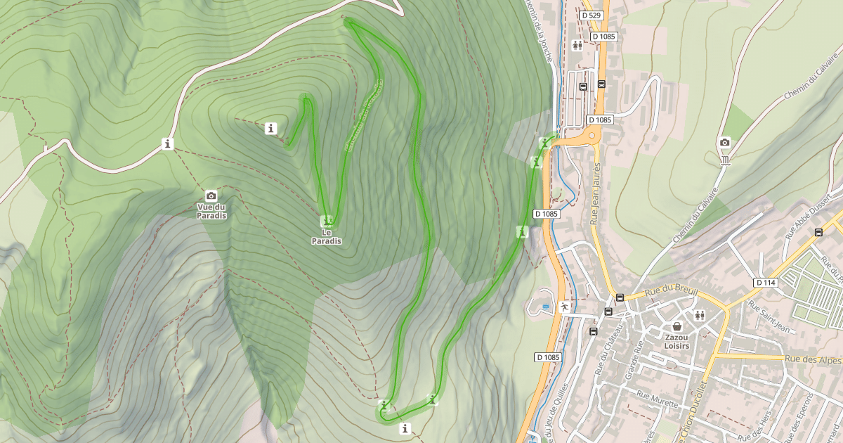 Map preview of Chemin du Paradis