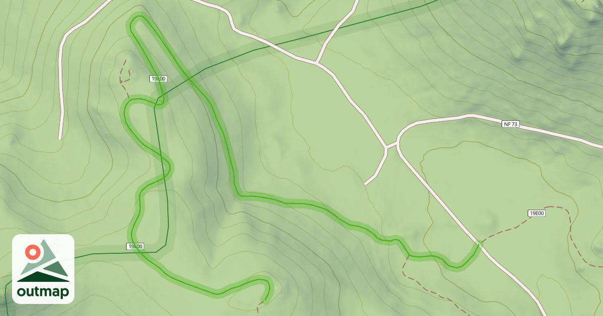 Map of Tahoe Rim Trail (Painted Rock North)