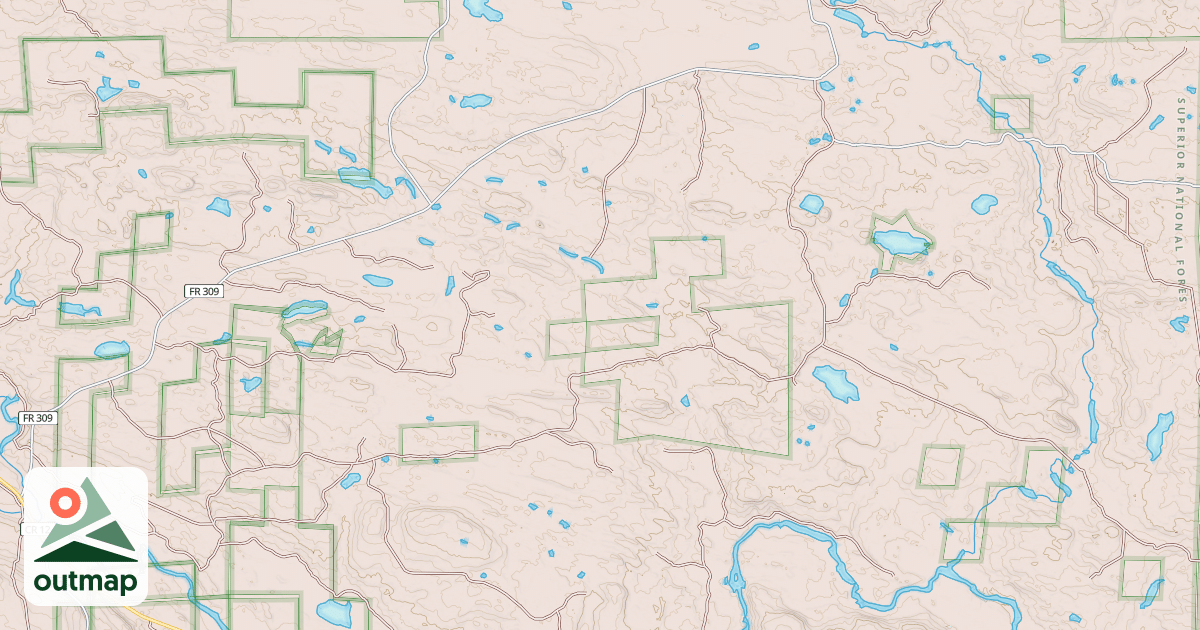 Map of Gunflint To Grand Portag Trail