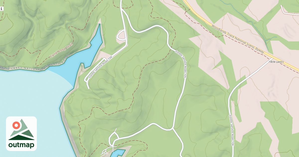 Map of TWIN LAKES SOUTH