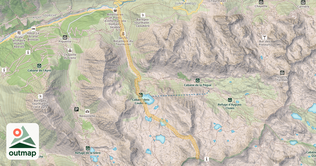 Map of Pic de Madaméte — Tournaboup