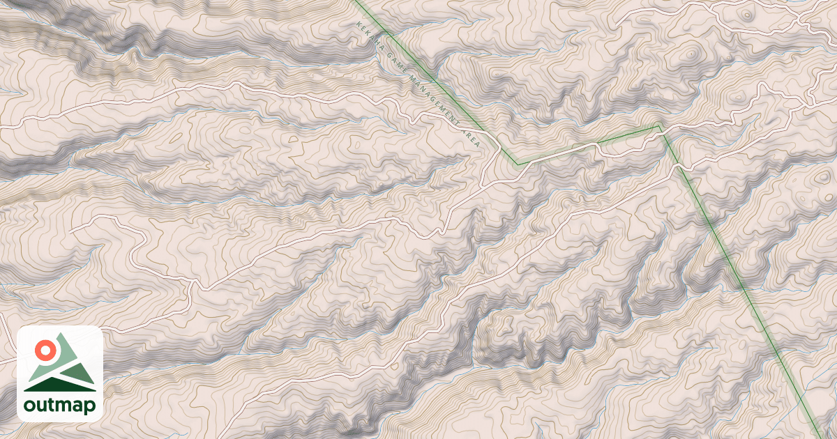 Map of Papaalai-Mana Ridge Road