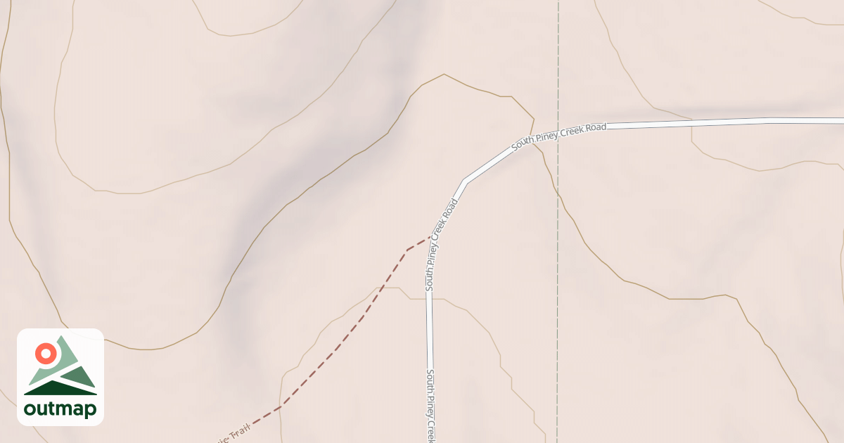 Map of Middle Piney South (H Trail)