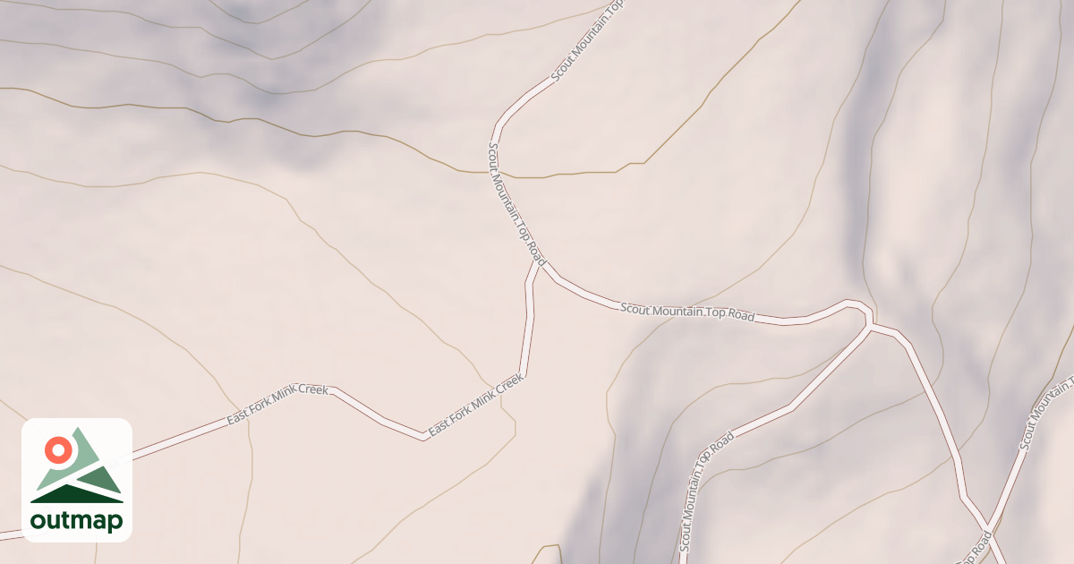 Map of East Fork Mink Creek