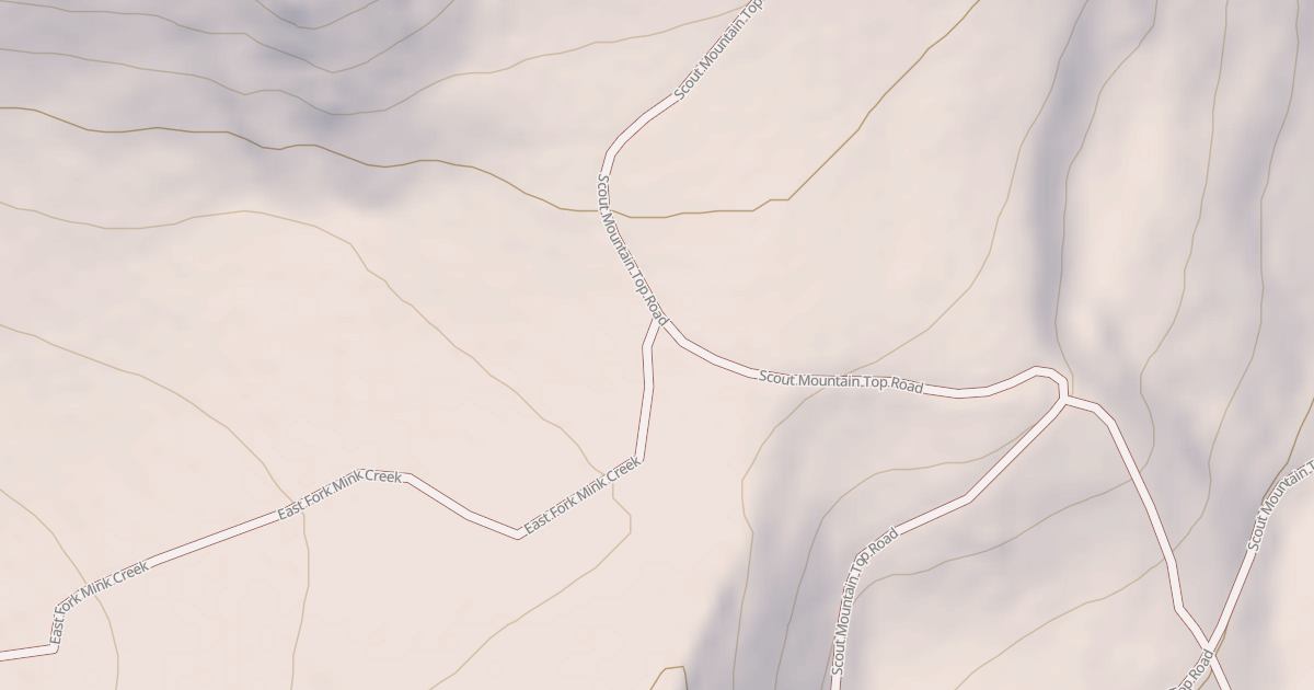 Map preview of East Fork Mink Creek