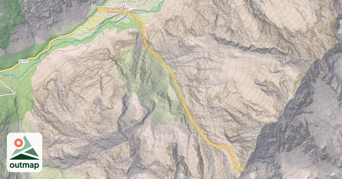 Map of Col de la Vaurze — Désert-en-Valjouffrey