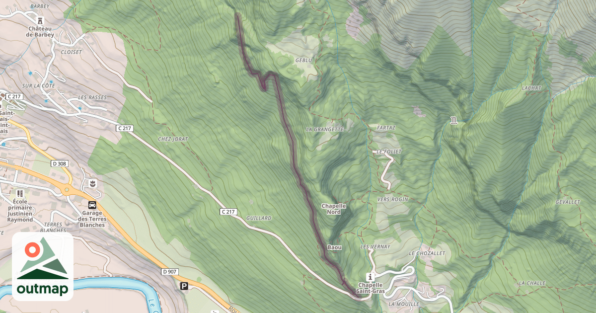 Map of La Chapelle Saint-Grat