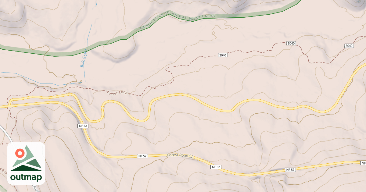 Map of TOWER MTN