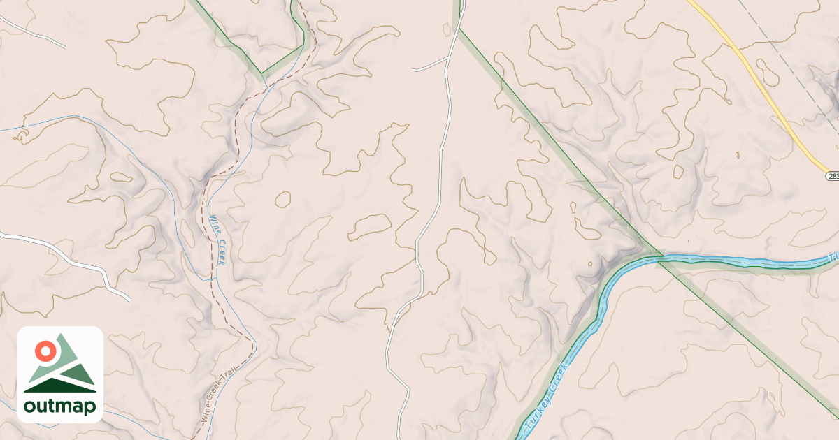 Map of WINE CREEK