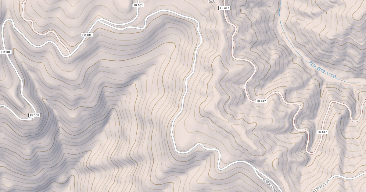 Map preview of BRIDGE CREEK