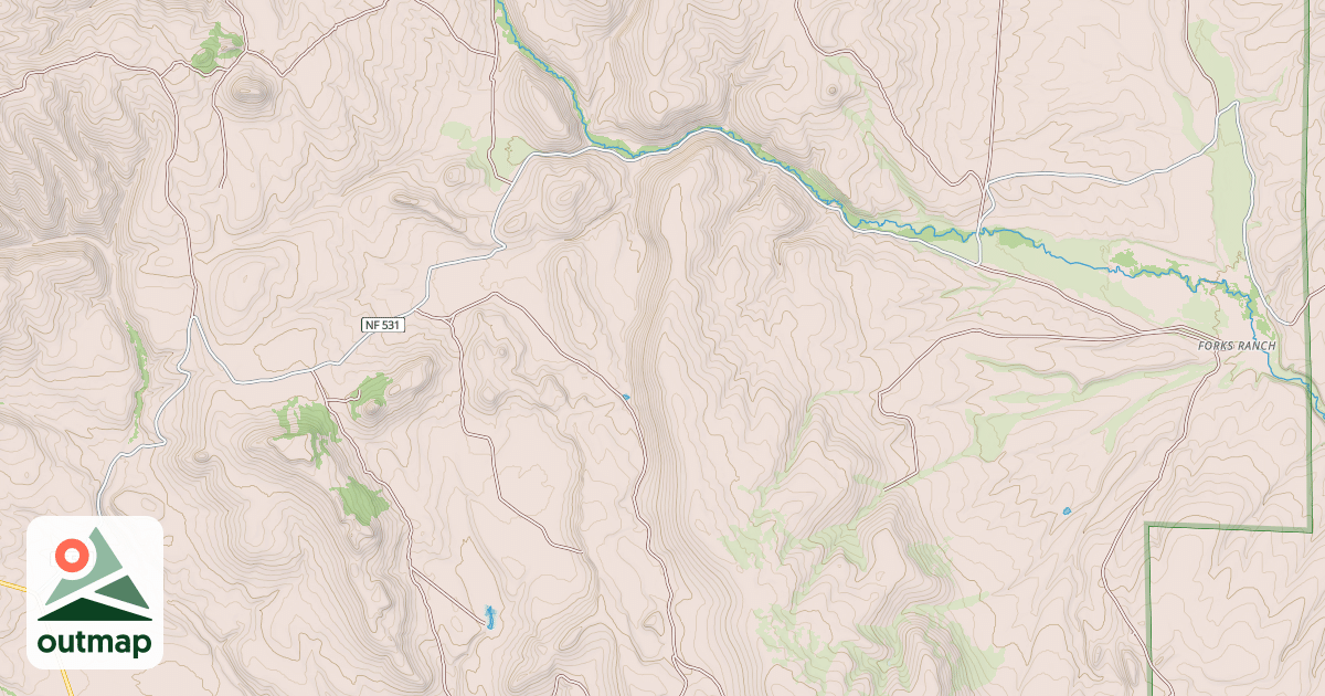 Map of NORTH FORK LITTLE HUMBOLDT