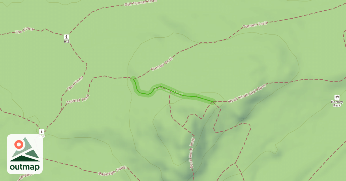 Map of Rock Knob Trail