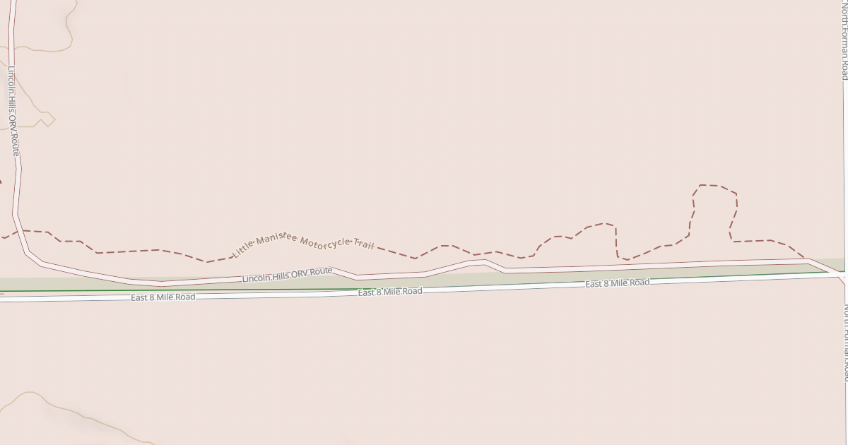 Map preview of Little Manistee Motorcycle Trail