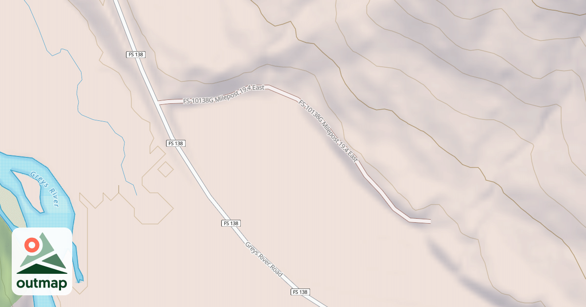 Map of MILEPOST 19.4 EAST