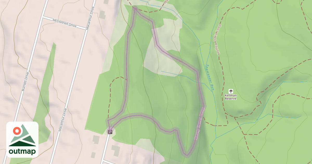 Map of Maury Hanes Loop