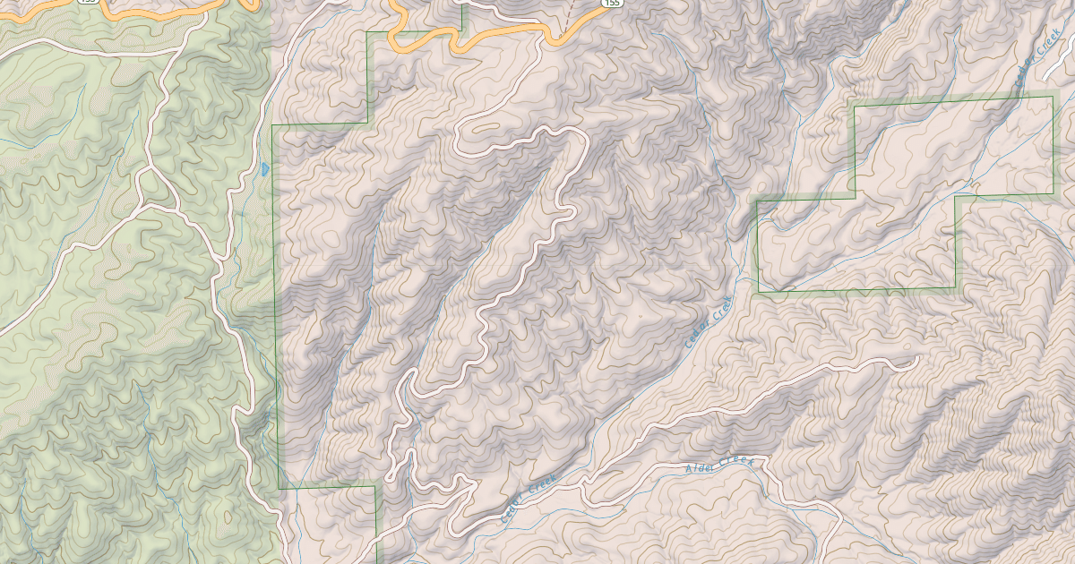 Map preview of ALDER CREEK