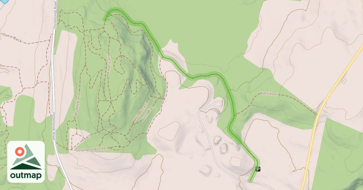 Map of Browns Trace Access
