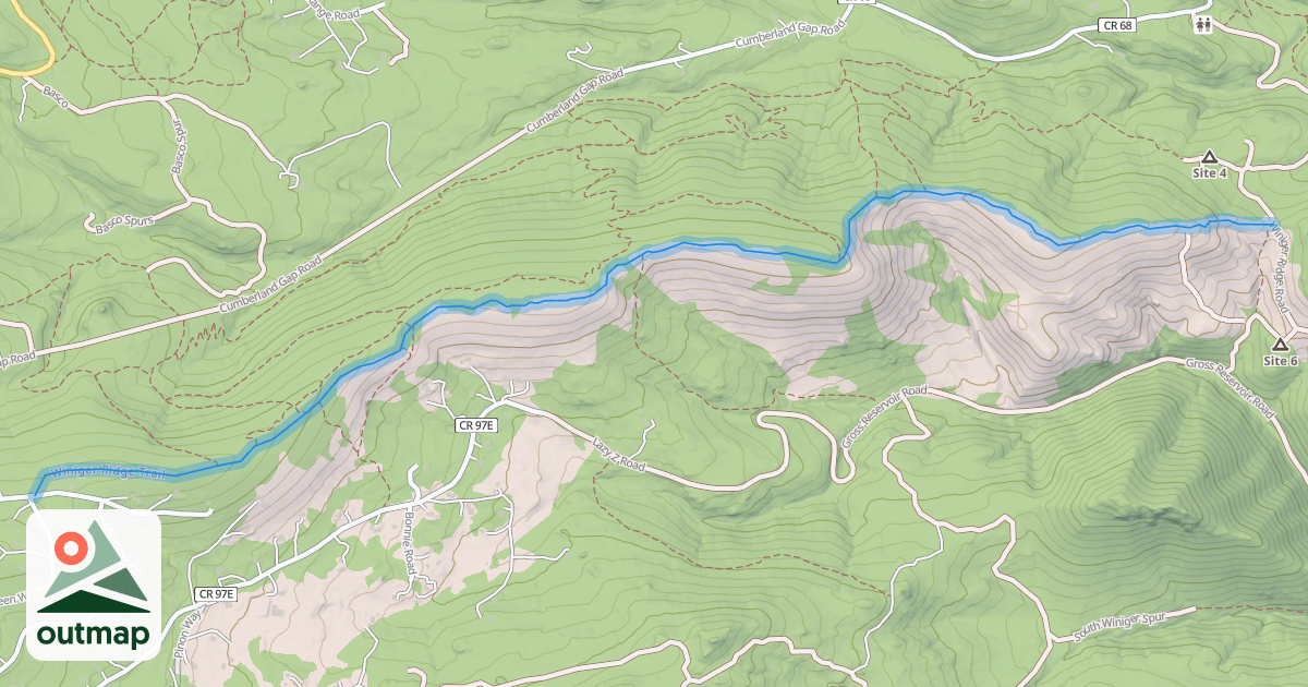 Map of Winiger Ridge Trail