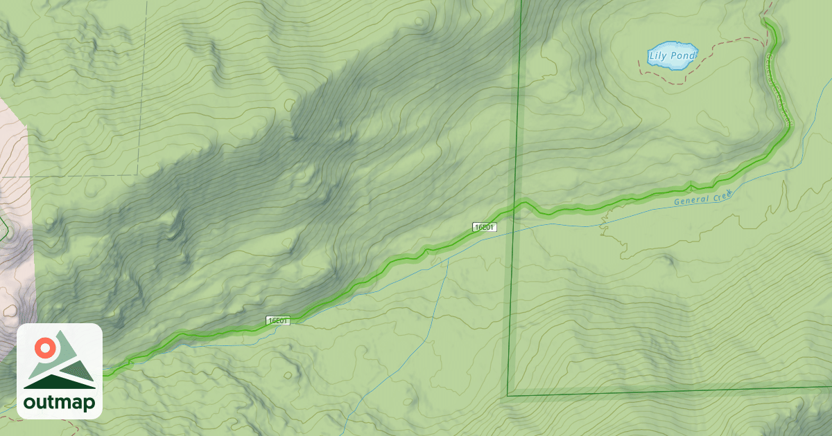 Map of General Creek Trail