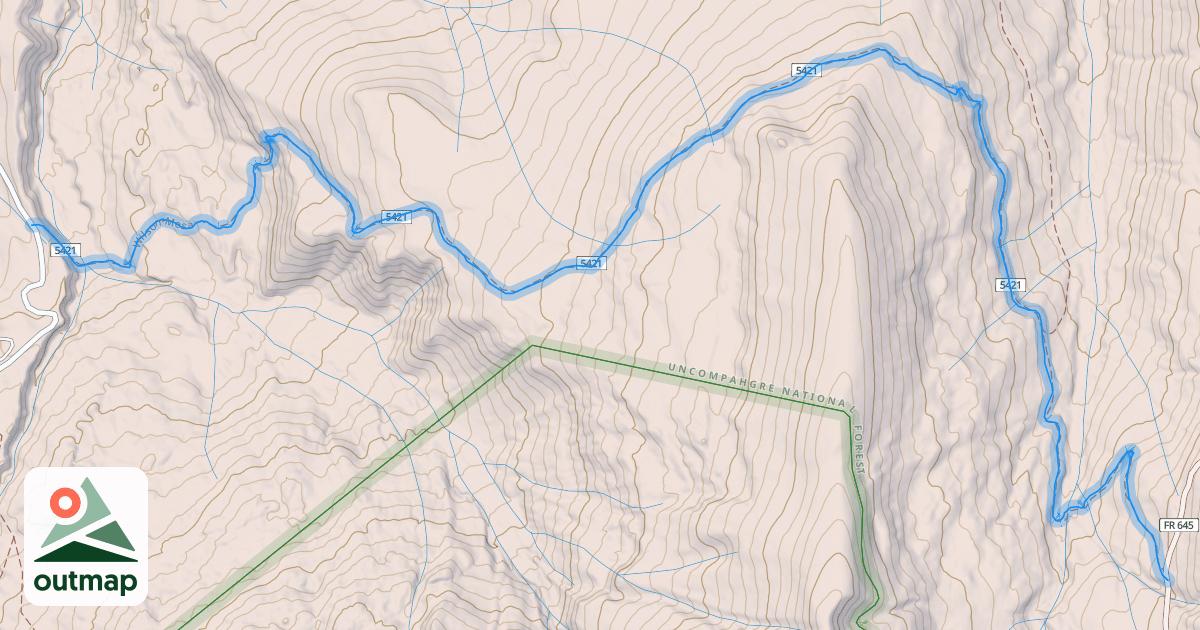 Map of Wilson Mesa Trail