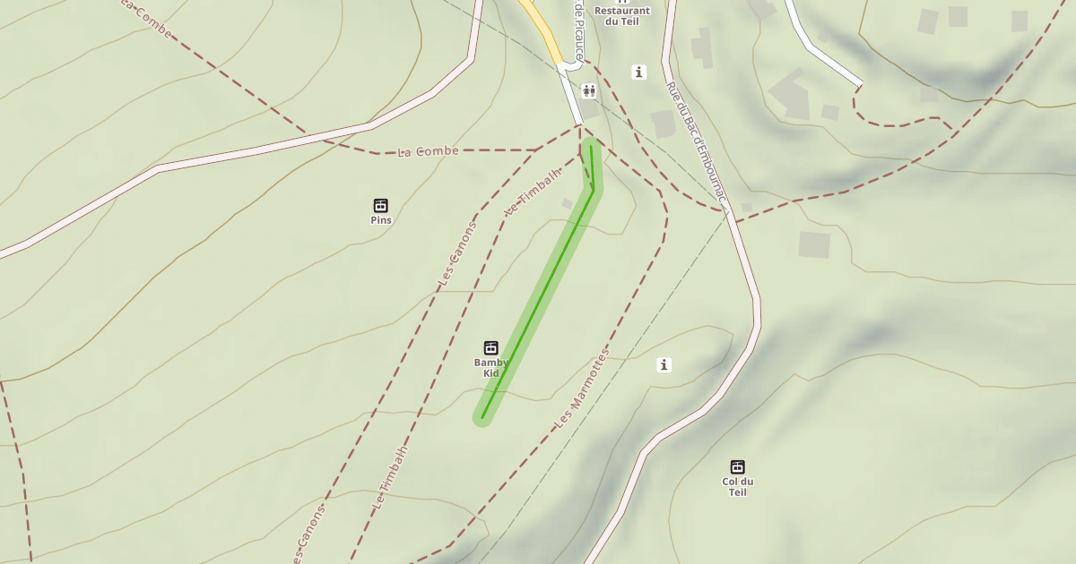 Map preview of Piste École