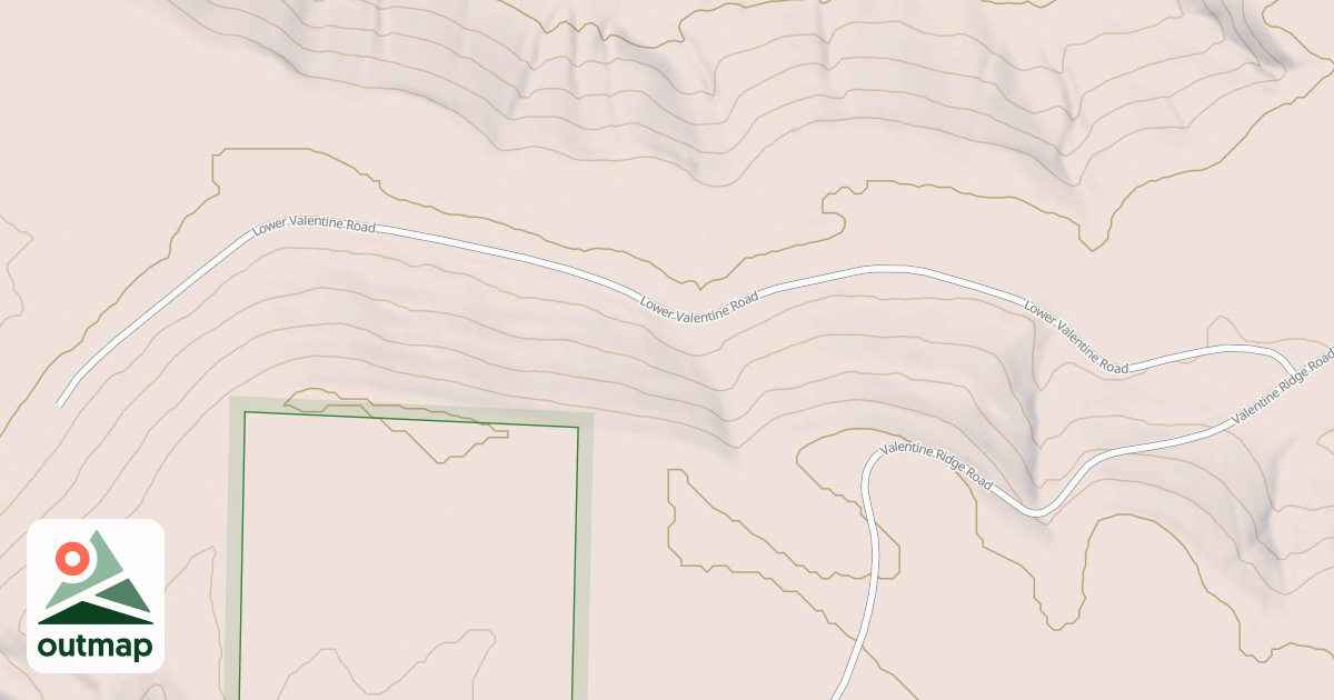 Map of LOWER VALENTINE RIDGE
