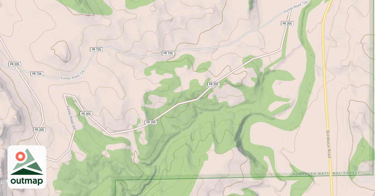 Map of 205