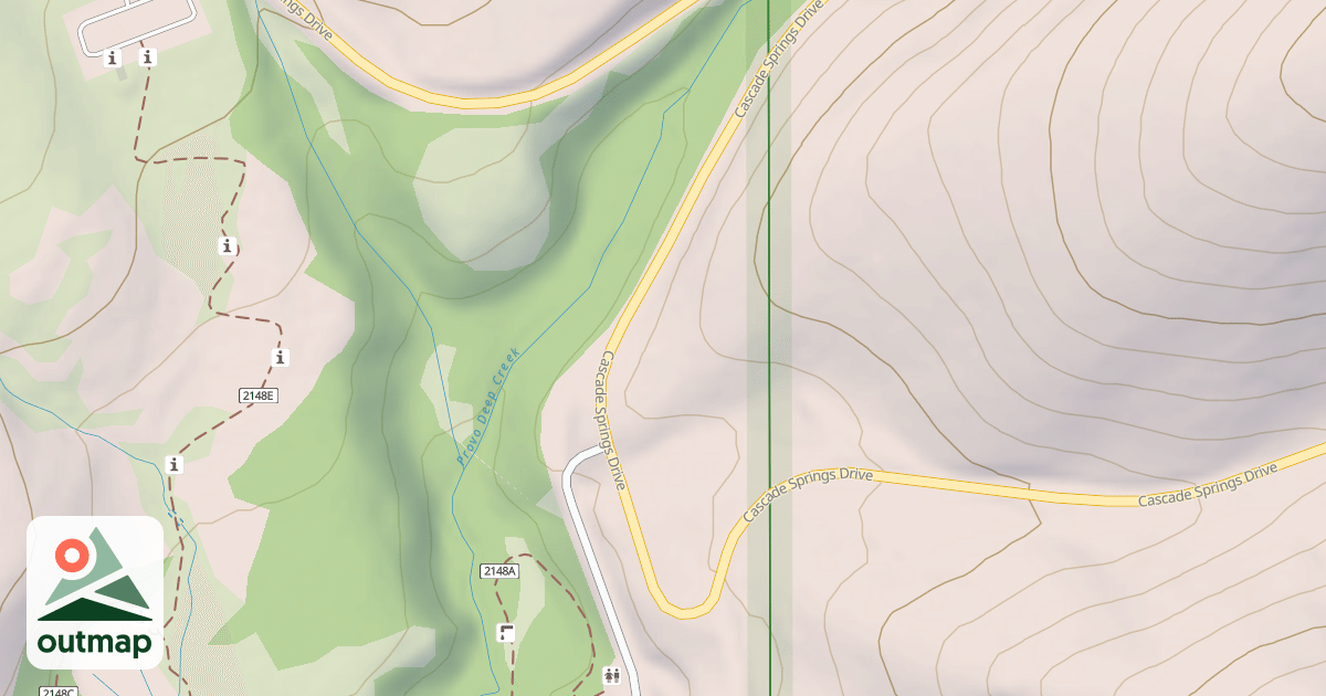 Map of Cascade Springs Winter
