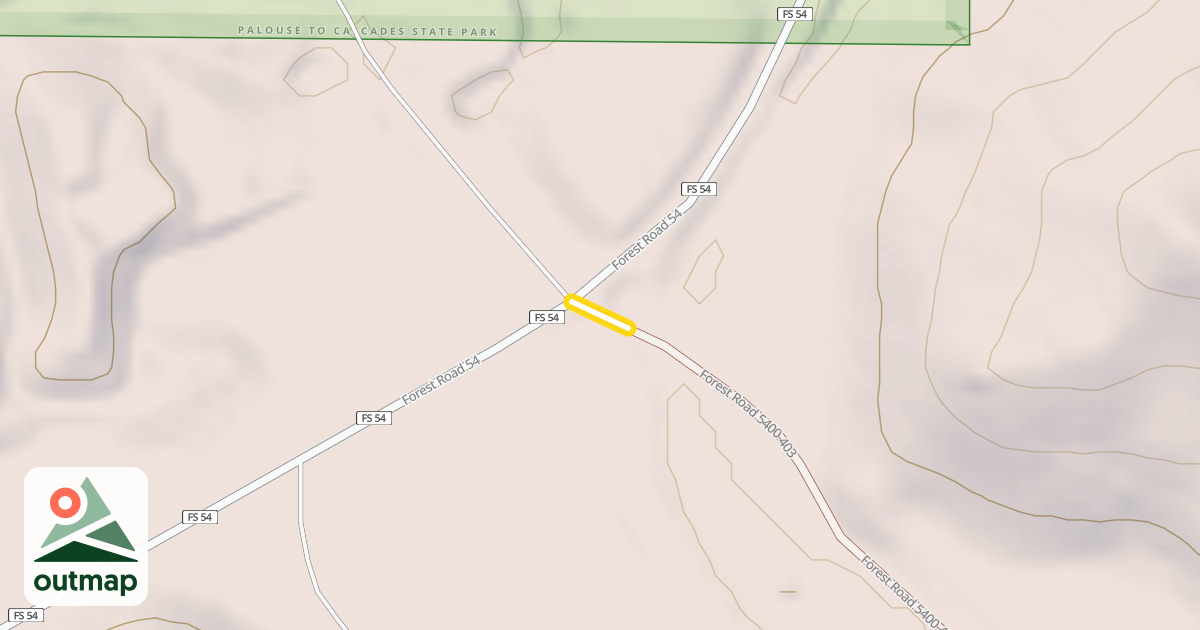 Map of Forest Road 5400-403