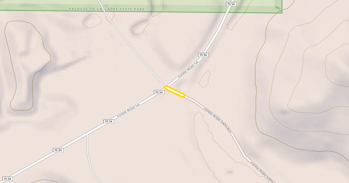 Map preview of Forest Road 5400-403