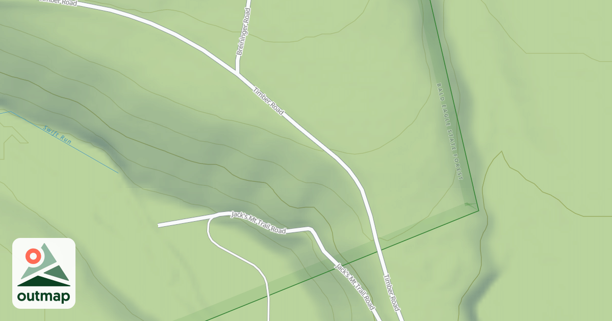 Map of Bald Eagle State Forest Snowmobile Trails