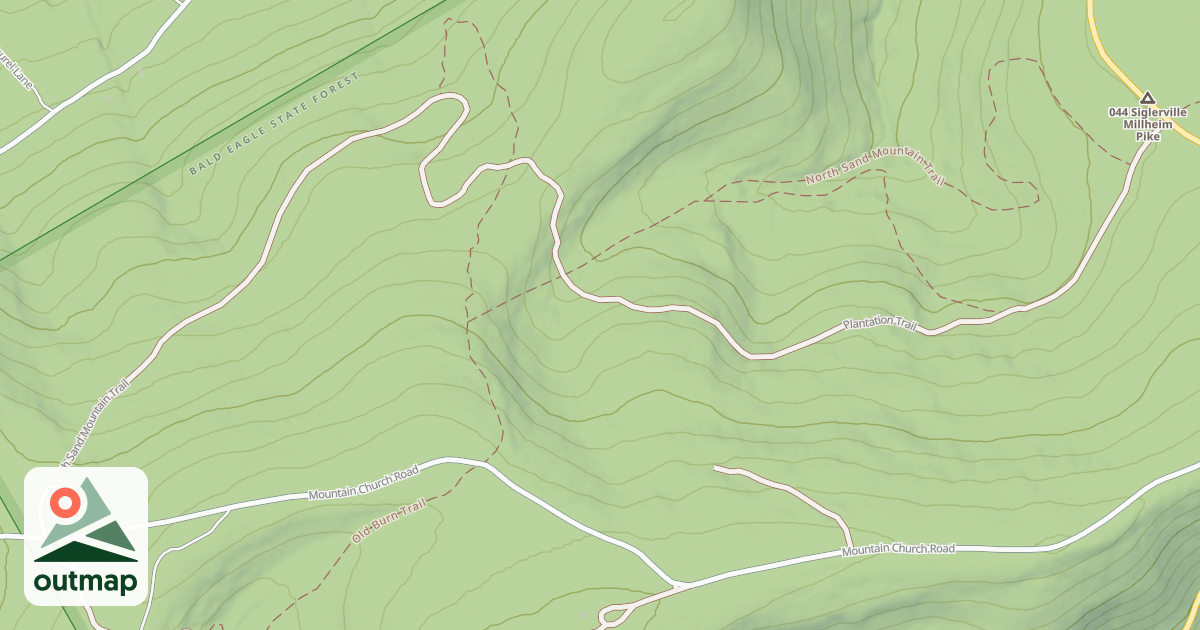 Map of Bald Eagle State Forest Snowmobile Trails