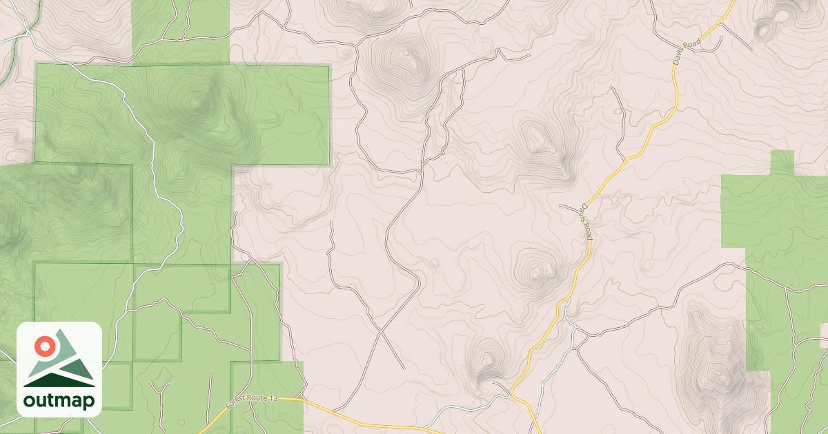 Map of ASPERIN BUTTE