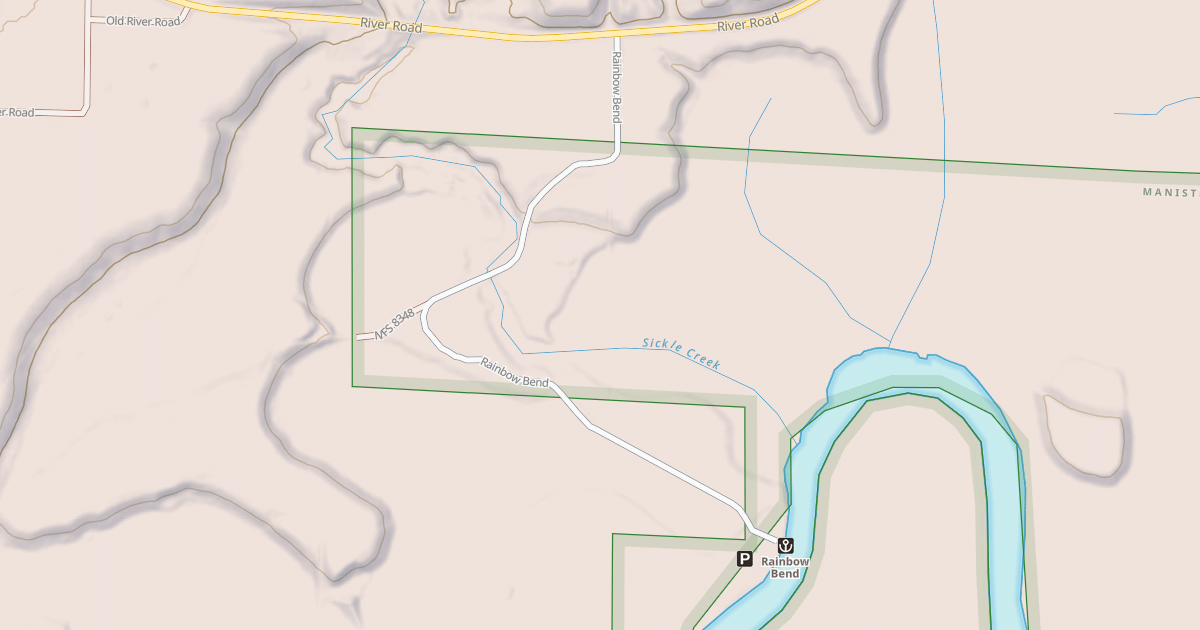 Map preview of RAINBOW BEND RIVER ACCESS