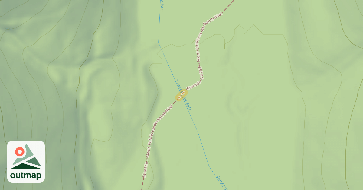 Map of Montée - Mont Vallières-de-Saint-Réal