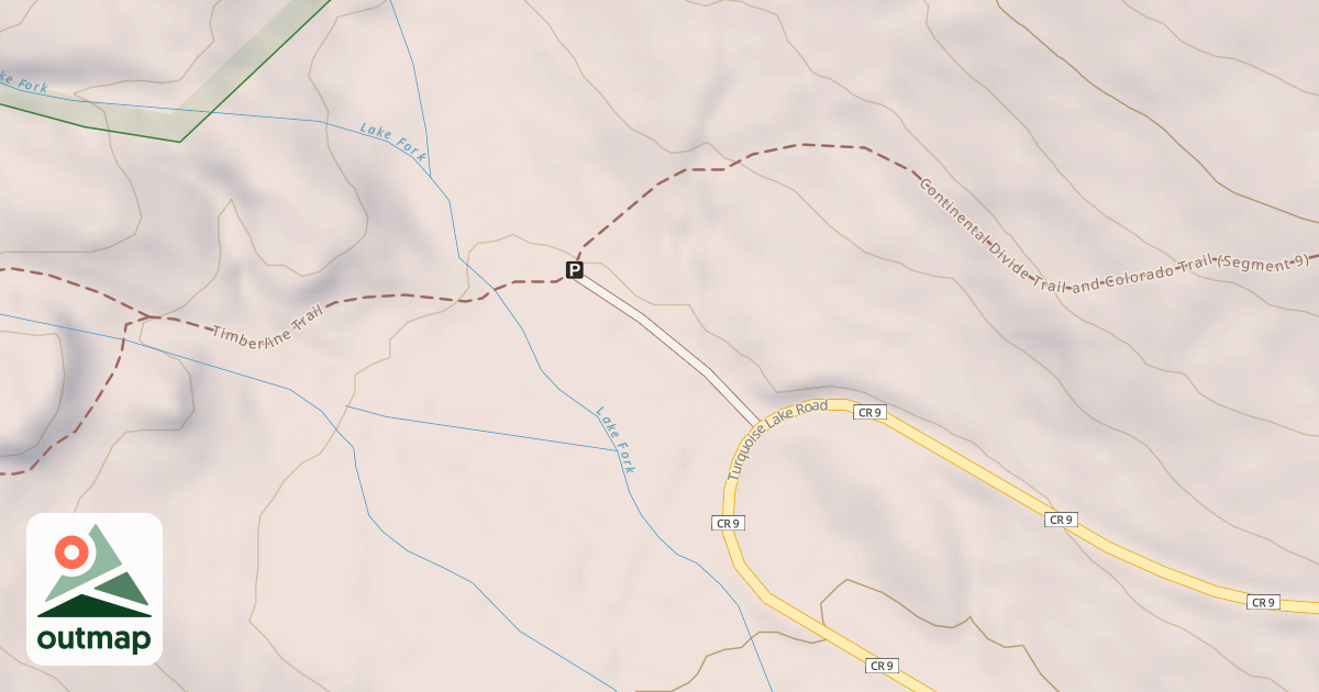 Map of TIMBERLINE LAKE TRHD