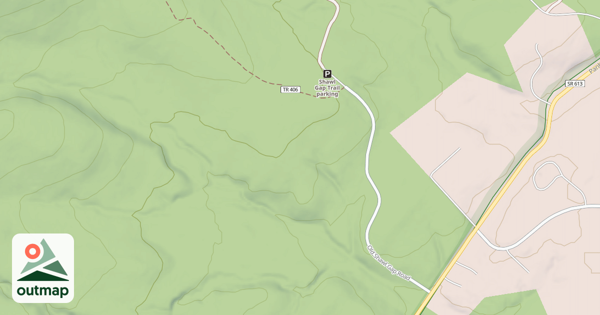 Map of OLD SHAWL GAP