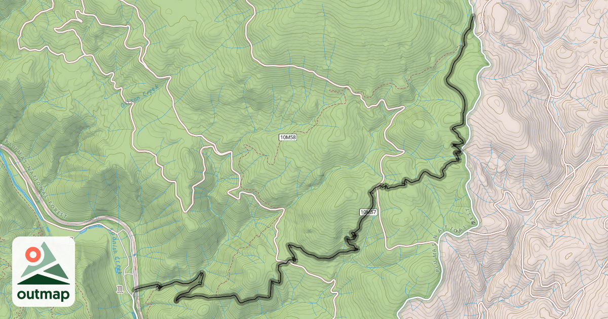 Map of Mount Hough Trail