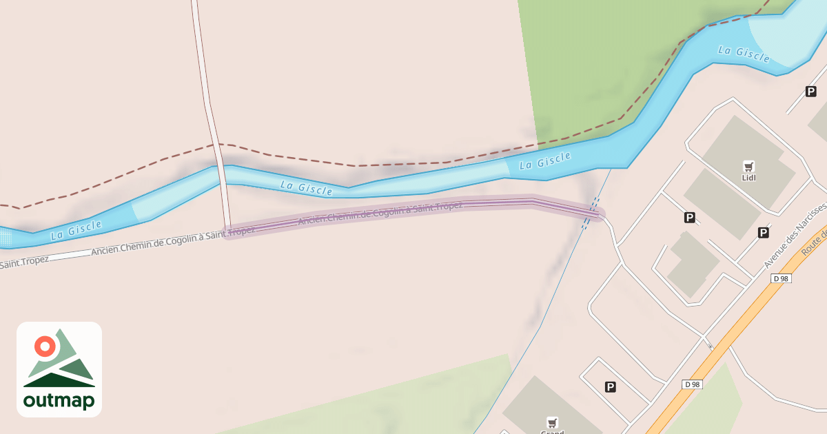 Map of Ancien Chemin de Cogolin à Saint Tropez