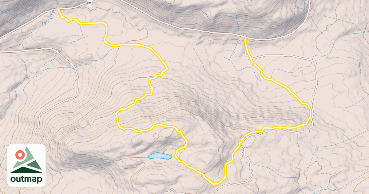 Map of Upper Twin Ski Trail